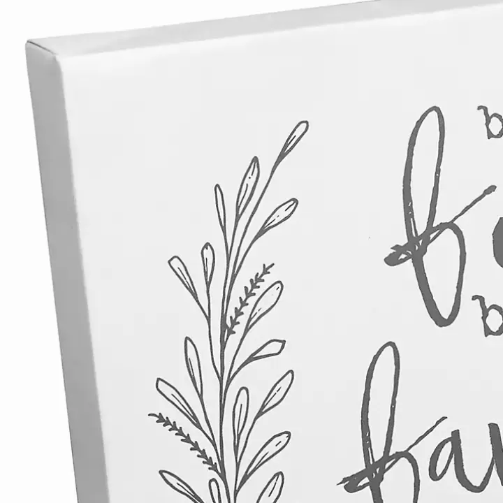 Cheap Bless This Food White and Gray Canvas Art Print Wall Quotes & Signs