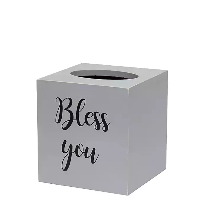 Discount Bless You Wood Tissue Box Cover Bathroom Accessories