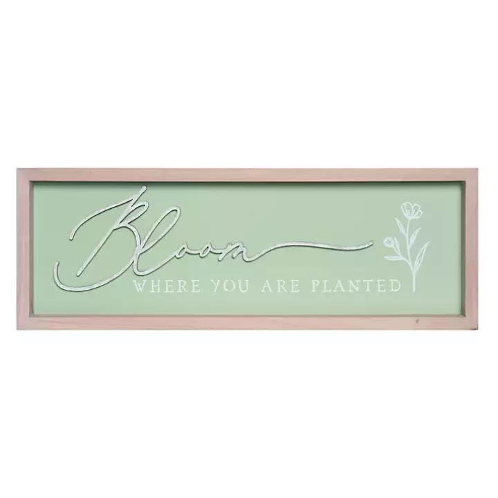 Hot Bloom Where You Are Planted Wall Plaque Wall Quotes & Signs