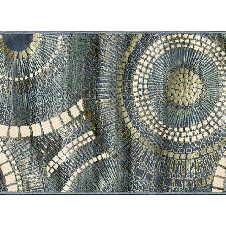 Hot Blue & Green Circles Indoor/Outdoor Rug, 3x4 Outdoor Rugs