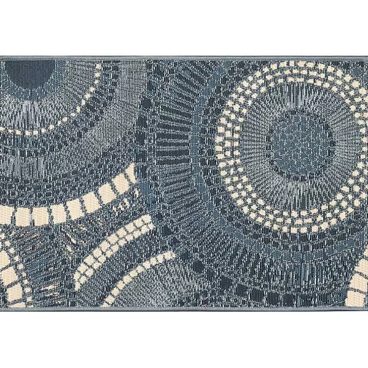 Cheap Blue & White Circles Indoor/Outdoor Rug, 2x3 Outdoor Rugs
