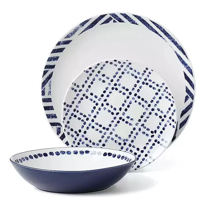 Fashion Blue & White Harbour 12-pc. Dinnerware Set Dinnerware