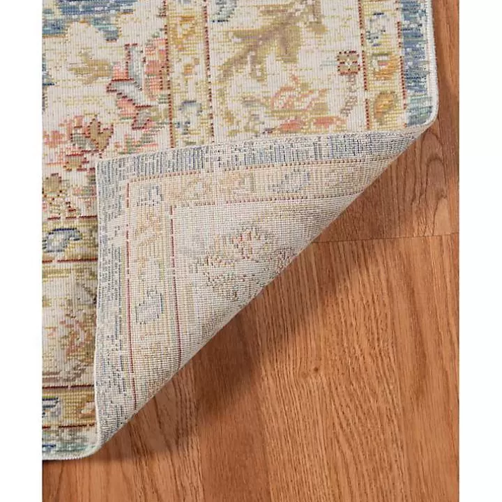 Flash Sale Blue and Beige Vintage Border Area Rug, 2x3 Area Rugs