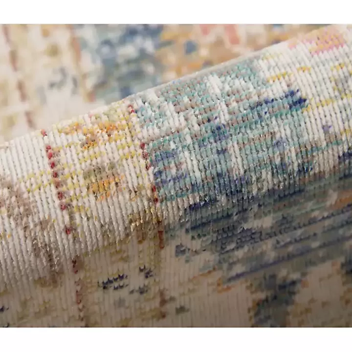 Flash Sale Blue and Beige Vintage Border Area Rug, 2x3 Area Rugs