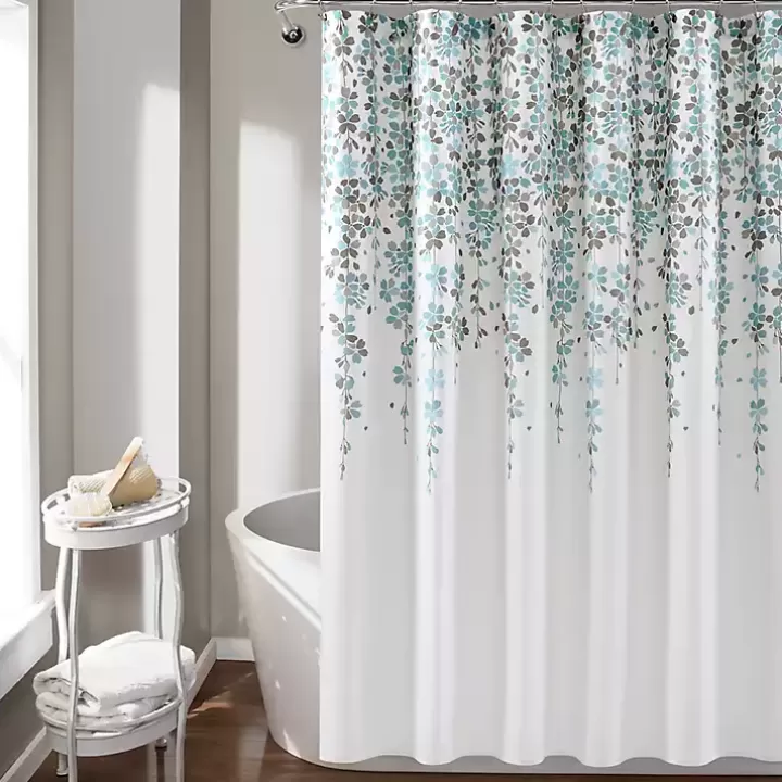 Outlet and Gray Weeping Flower Shower Curtain Shower Curtains