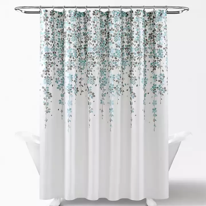 Outlet and Gray Weeping Flower Shower Curtain Shower Curtains