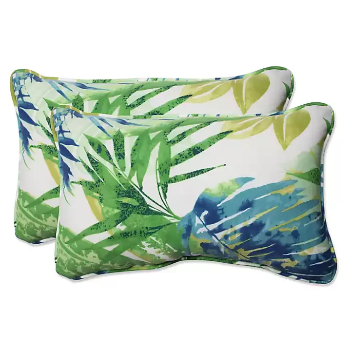 Flash Sale Blue and Green Soleil Accent Pillows, Set of 2 Outdoor Cushions & Pillows