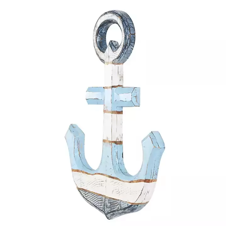 Sale Blue and White Anchor Wall Plaque Wall Plaques