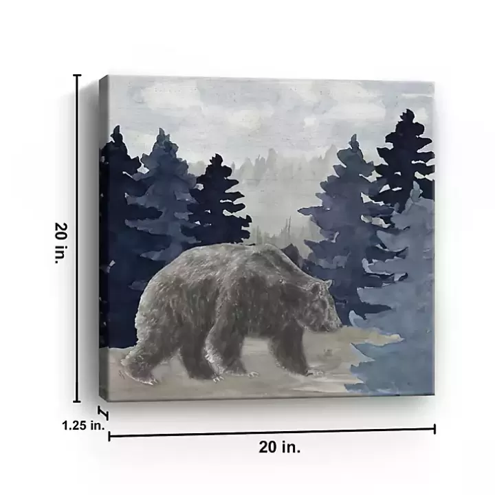 Online Blue Cliff Mountains Bear I Canvas Art Print Canvas Art