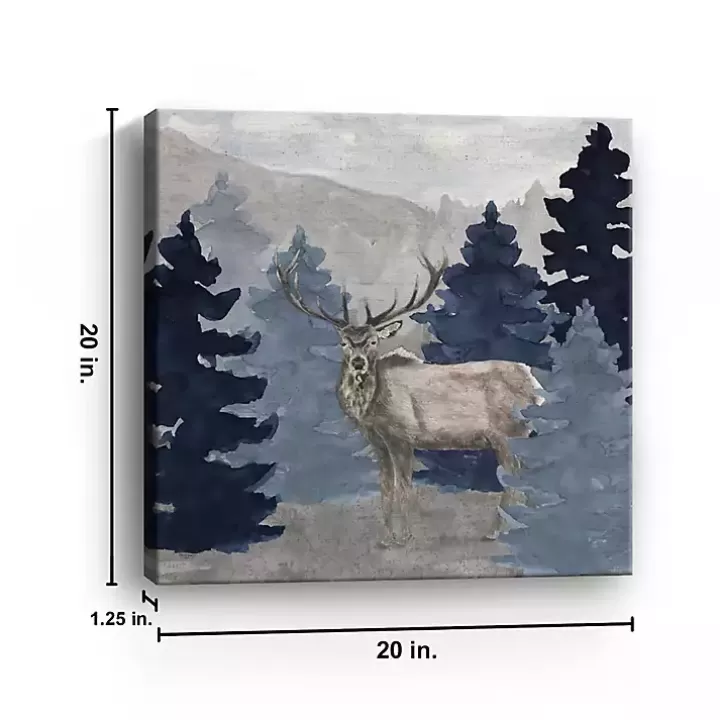 Online Blue Cliff Mountains Elk III Canvas Art Print Canvas Art