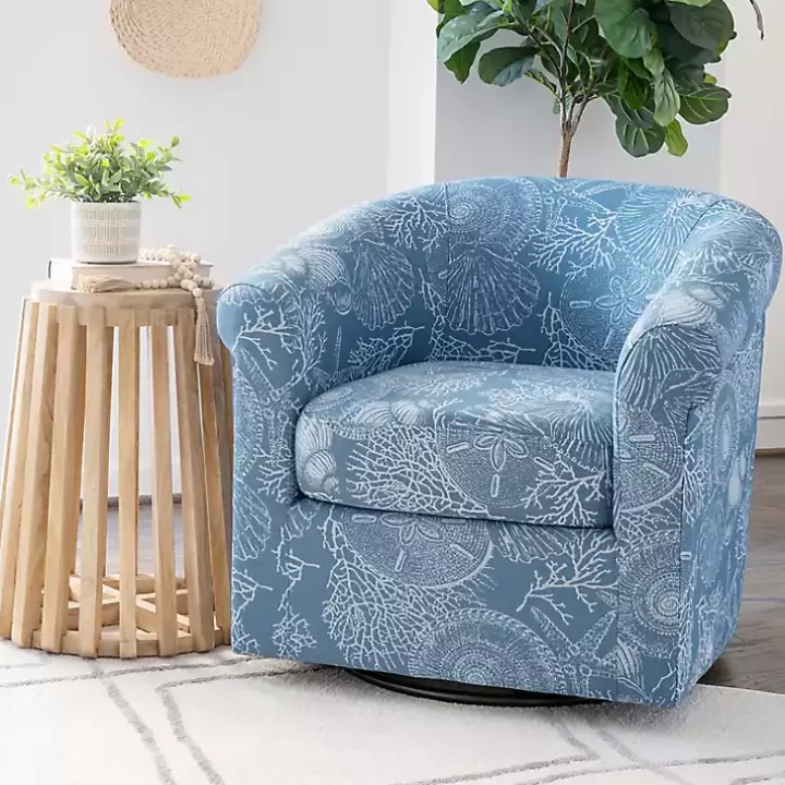 Cheap Coastal Bonnie Swivel Accent Chair Accent Chairs