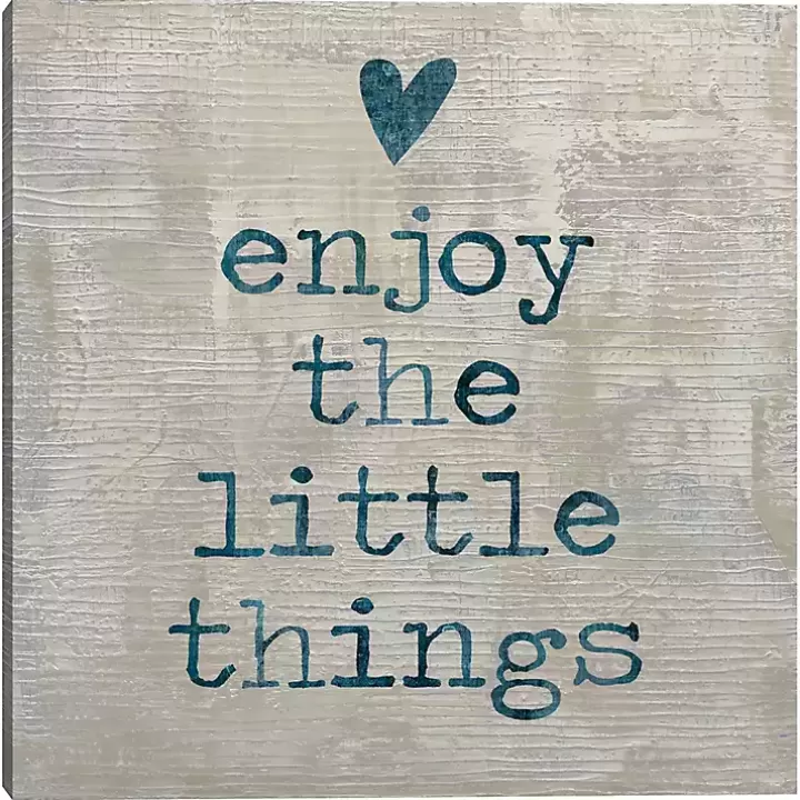 Cheap Blue Enjoy the Little Things Wall Plaque Wall Quotes & Signs