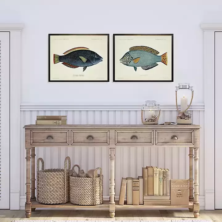 Shop Blue Fish Framed Art Prints, Set of 2 Wall Quotes & Signs