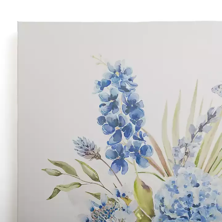 Clearance Blue Floral in China Vase I Canvas Art Print Canvas Art