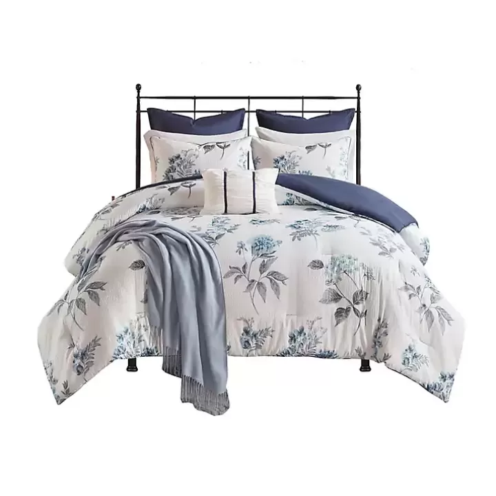 Outlet Blue Floral 7-pc. Full/Queen Comforter Set Comforters