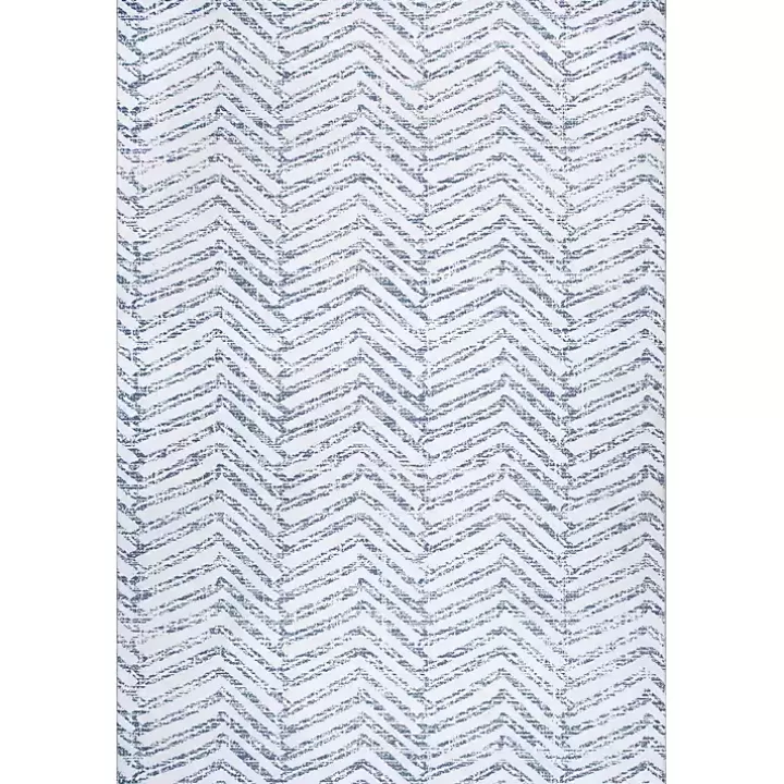 Online Blue Geometric Pattern Washable Area Rug, 4x6 Area Rugs