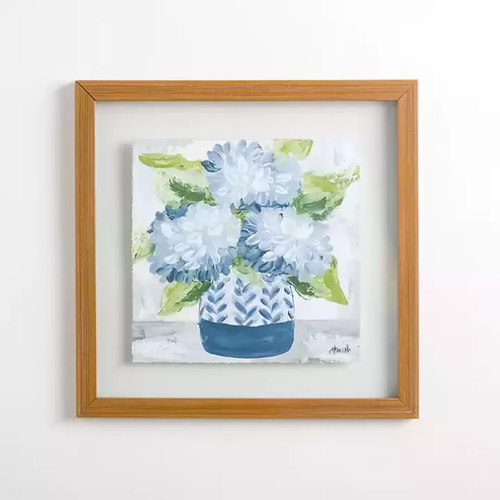 Outlet Blue Hydrangea Blooms Framed Art Print Framed Art