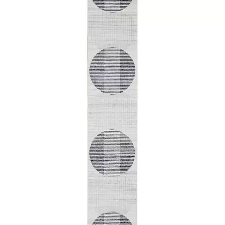 Online Blue Linear Geometric Washable Runner, 2x10 Area Rugs