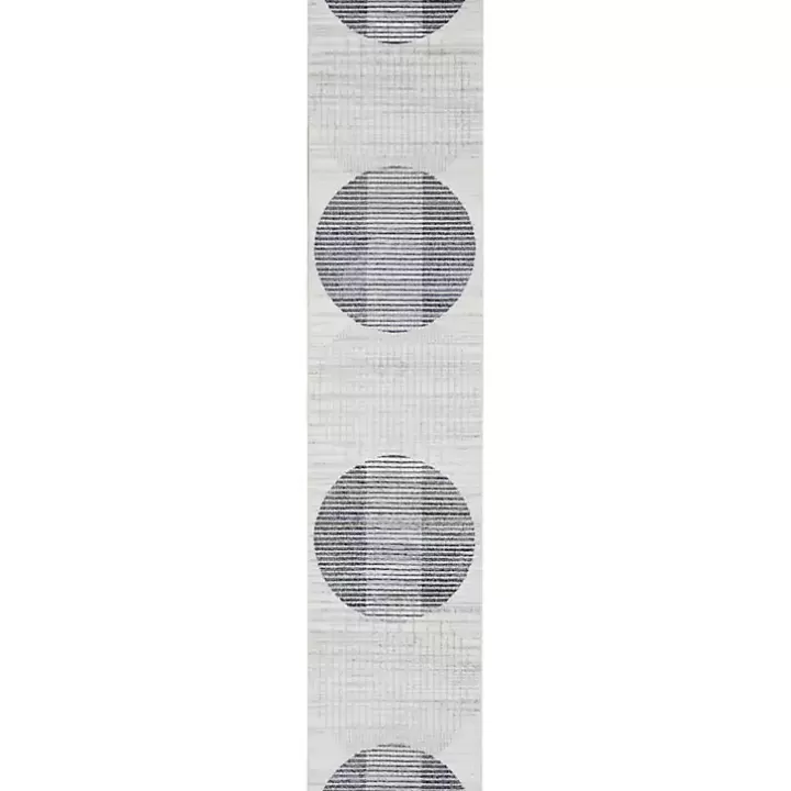 Shop Blue Linear Geometric Washable Runner, 2x12 Area Rugs