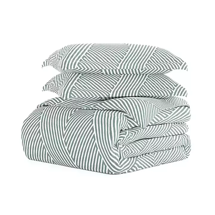 Cheap Blue Linear 2-pc. Twin Duvet Cover Set Duvets