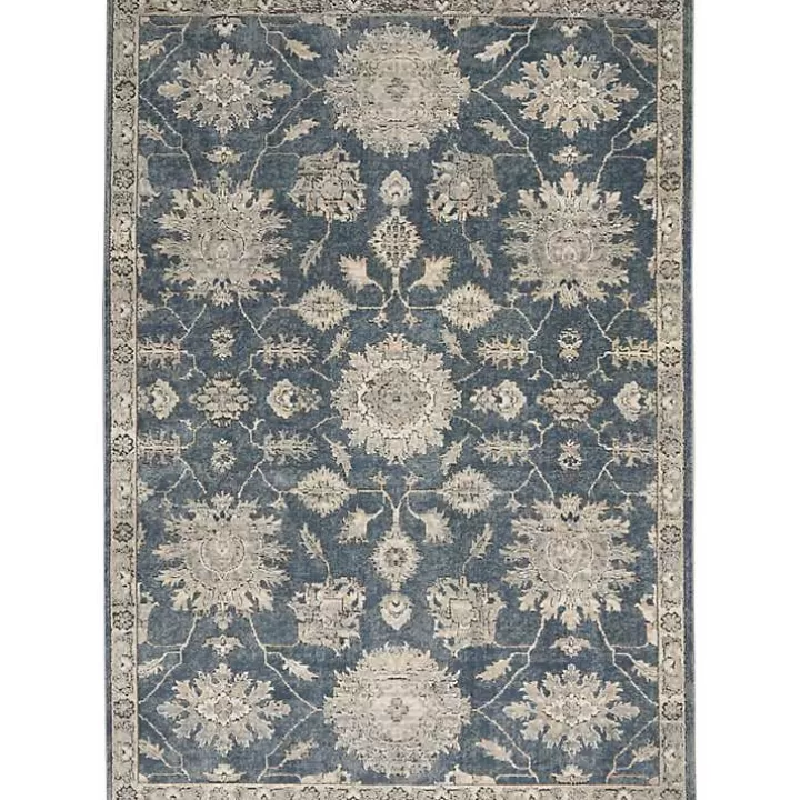 Sale Blue Lush Vines Area Rug, 4x6 Area Rugs