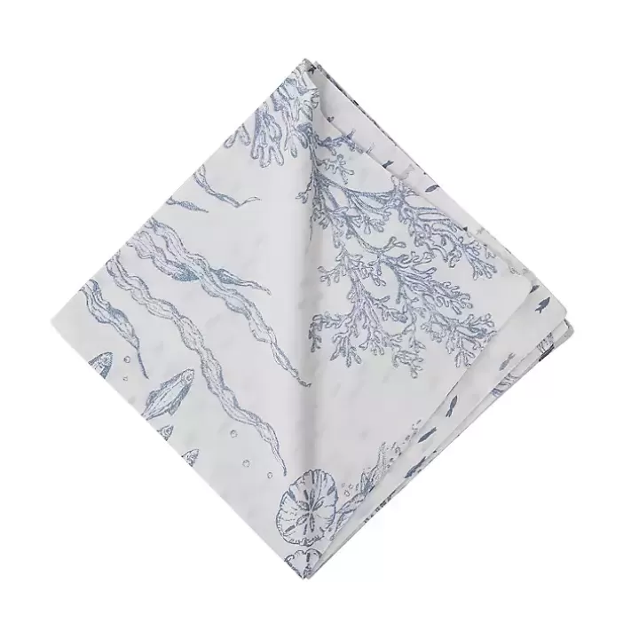 Online Blue Makara Reef Napkins, Set of 6 Table Linens