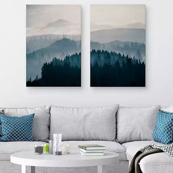 Online Blue Mountain Canvas Prints, Set of 2 Canvas Art