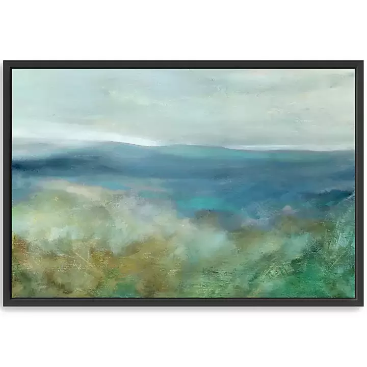 Fashion Blue Mountain Overlook Framed Canvas Art Print Canvas Art