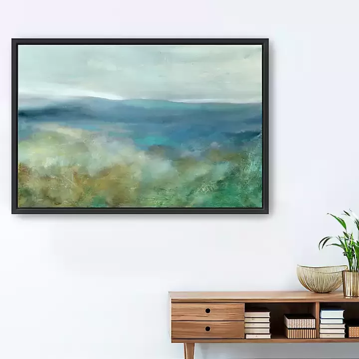 Fashion Blue Mountain Overlook Framed Canvas Art Print Canvas Art