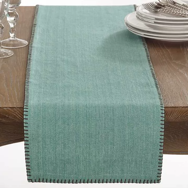 Online Overcast Stitch Cotton Table Runner Table Linens