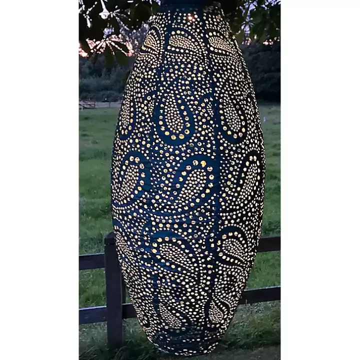 Best Paisley Oblong Hanging LED Outdoor Lantern Outdoor Lighting