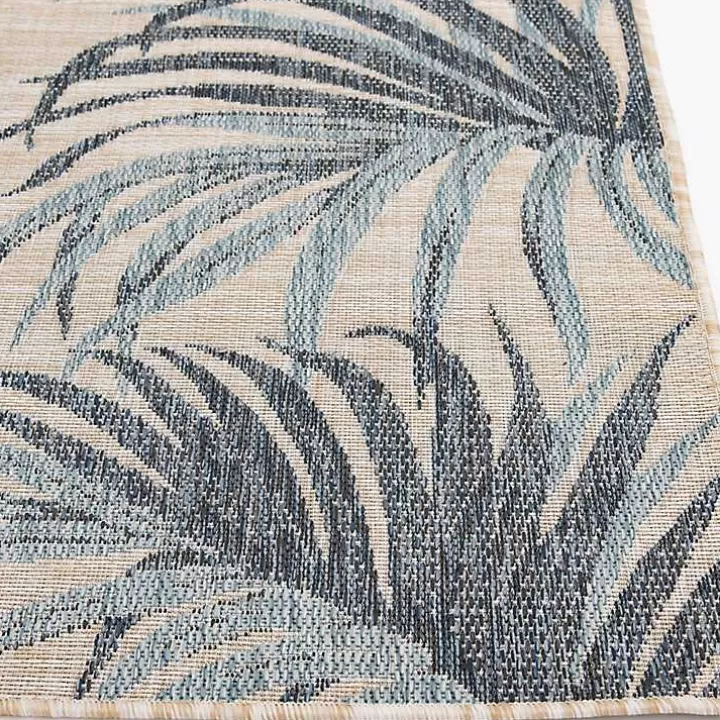 Clearance Palm Fronds Lava Indoor/Outdoor Area Rug, 5x7 Outdoor Rugs