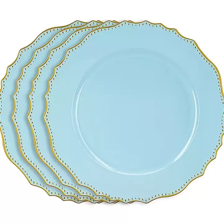 Shop Scalloped Beaded Rim Chargers, Set of 4 Serving & Entertaining