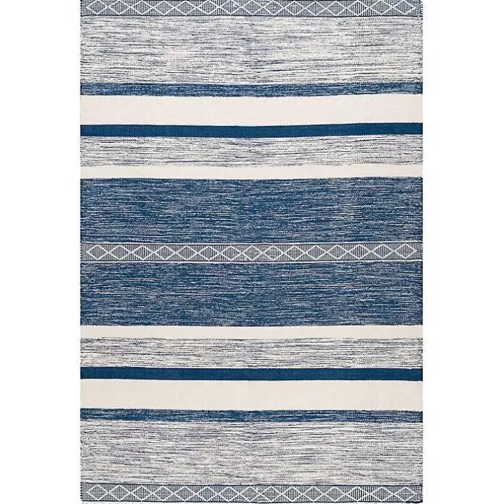 Discount Seabrook Striped Fringe Wool Area Rug, 7x9 Area Rugs