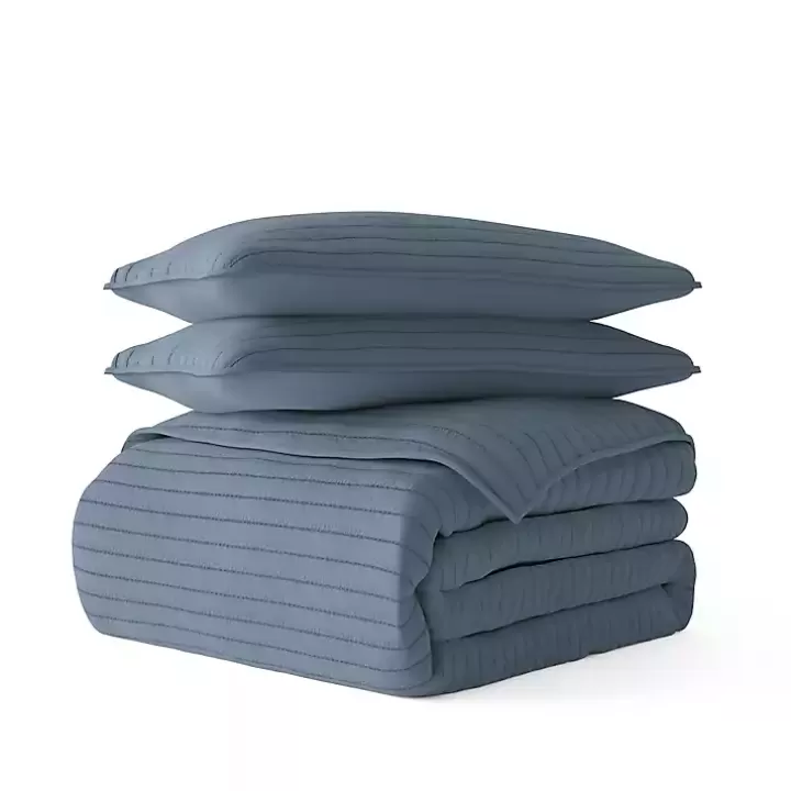 Discount Stitched Stripes 3-pc. King Quilt Set Quilts
