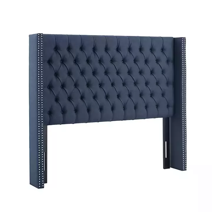 Store Tufted Upholstered Metal Leg Queen Headboard Beds & Headboards