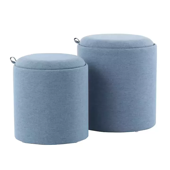 Shop Upholstered Ottomans with Tray Tops, Set of 2 Benches & Ottomans