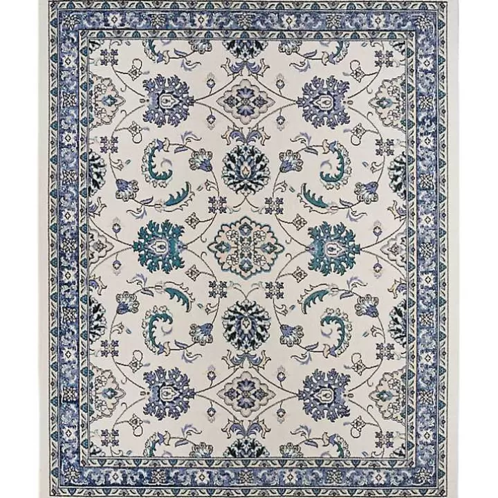 Online Blue Vintage Medallion Indoor/Outdoor Rug, 8x10 Outdoor Rugs