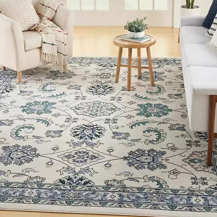 Online Blue Vintage Medallion Indoor/Outdoor Rug, 8x10 Outdoor Rugs