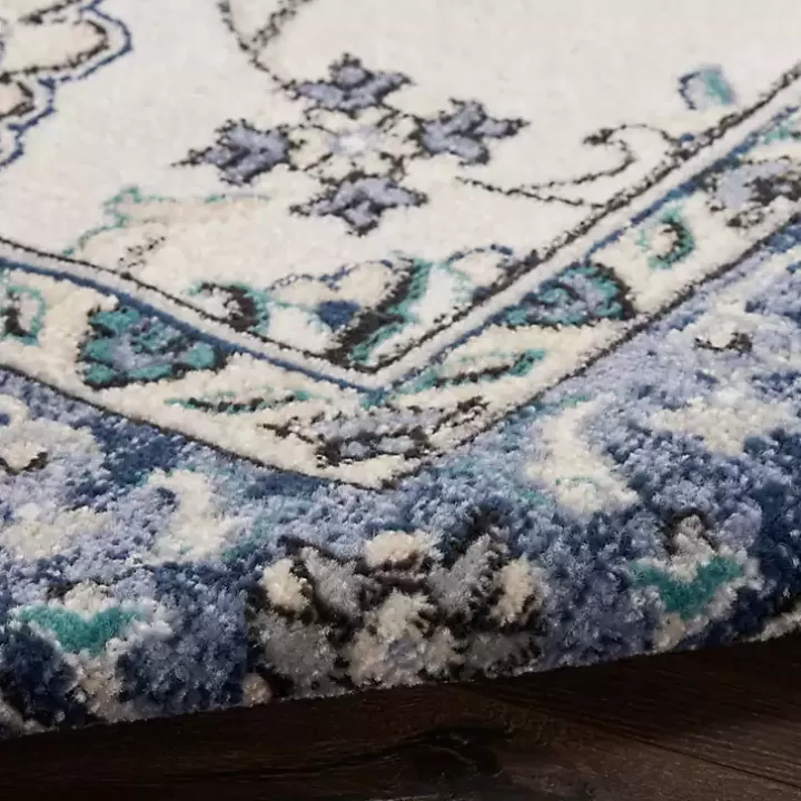Online Blue Vintage Medallion Indoor/Outdoor Rug, 8x10 Outdoor Rugs