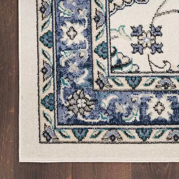 Online Blue Vintage Medallion Indoor/Outdoor Rug, 8x10 Outdoor Rugs