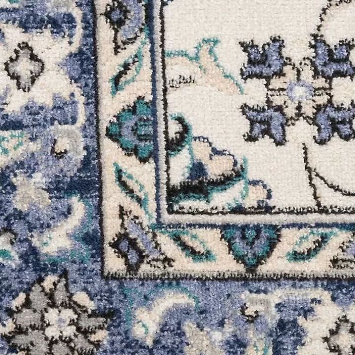 Online Blue Vintage Medallion Indoor/Outdoor Rug, 8x10 Outdoor Rugs