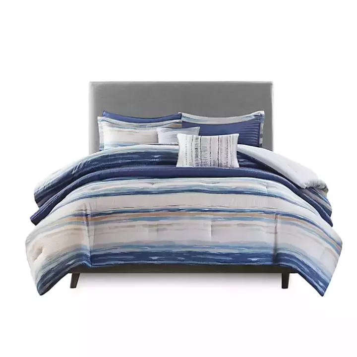 Discount Blue Watercolor 8-pc. Full/Queen Comforter Set Comforters