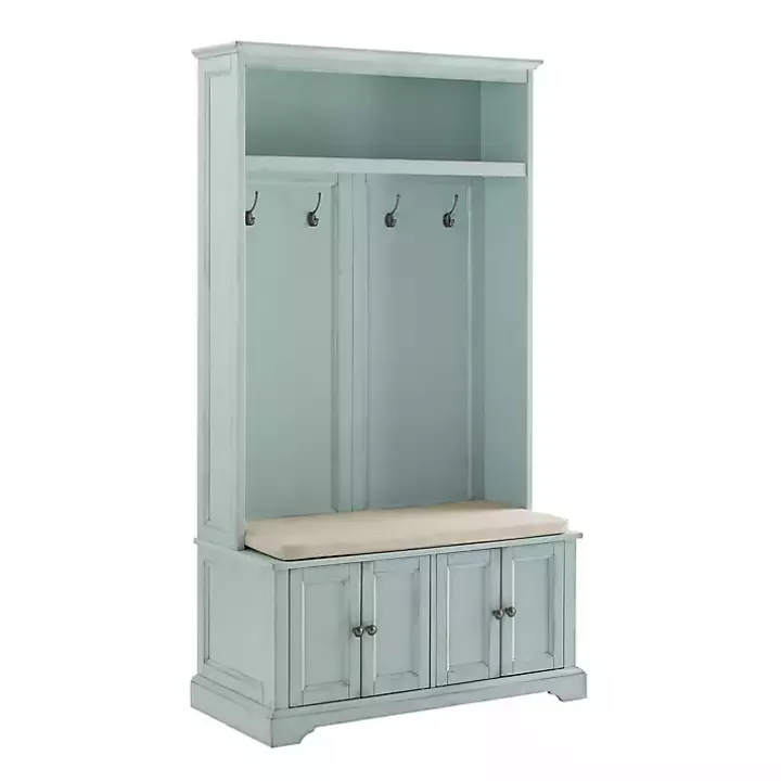 Fashion Wood Hall Tree with Cushioned Bench Entryway Furniture