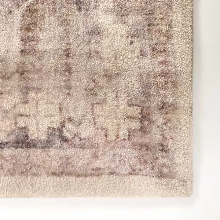 Flash Sale Bone Rosette Area Rug, 5x7 Area Rugs