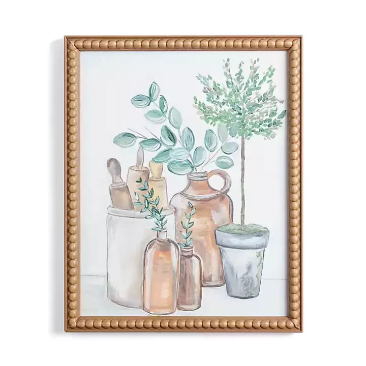 Hot Botanicals in Jars Still Life Framed Art Print Framed Art