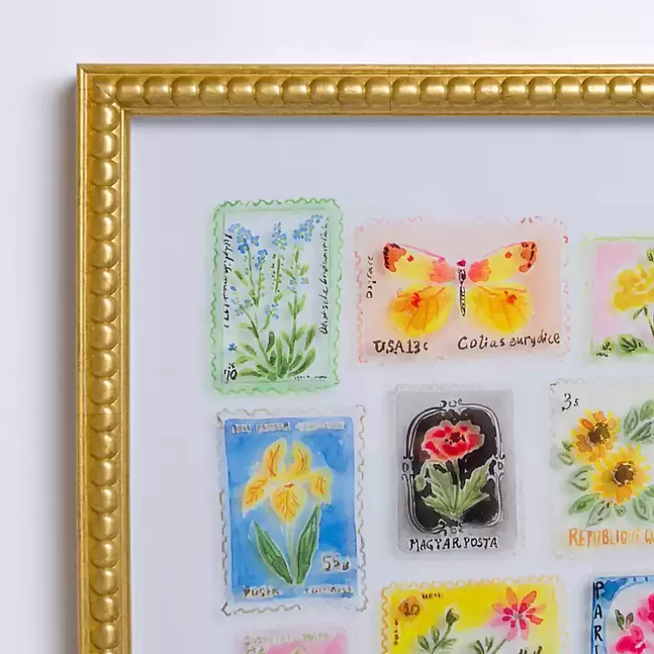 Clearance Brackeen Postage Stamps Framed Art Print Framed Art