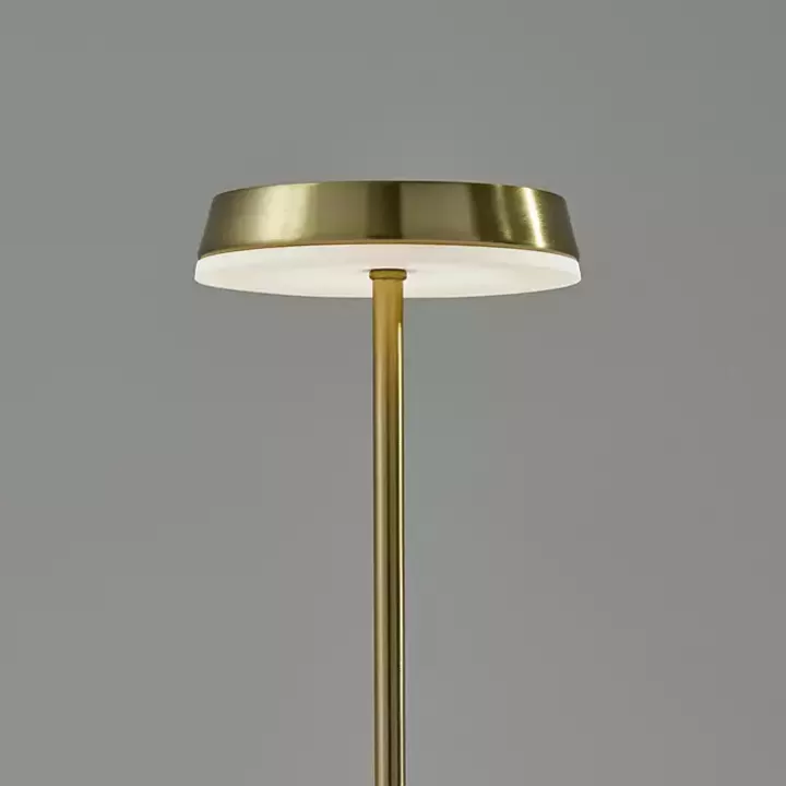 Fashion Brass Metal Disc Frosted Light Cordless Table Lamp Outdoor Lighting