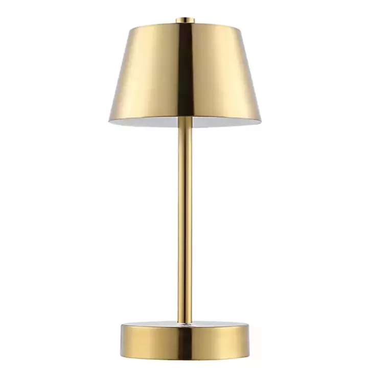 Store Brass Rechargeable LED Table Lamp, 10 in. Table Lamps