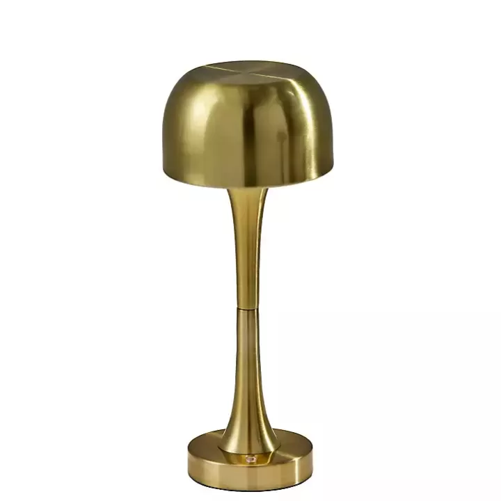 Discount Brass Tapered Dome Frosted Light Cordless Lamp Outdoor Lighting